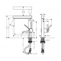 Змішувач для умивальника Hansgrohe Finoris 76063000 з висувним виливом - Фото 1